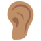 Ear - Medium emoji on Google